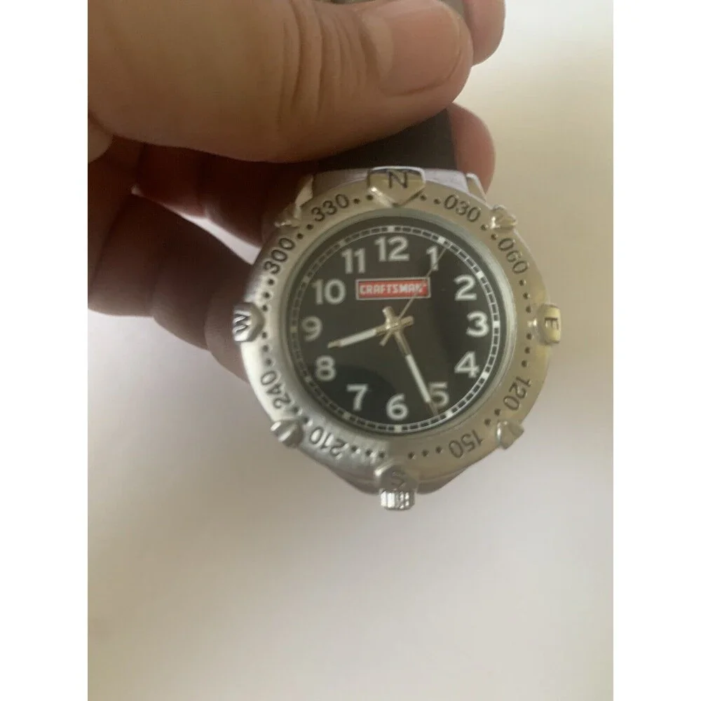Craftsman Relic‎ Men Pocket Watch Stainless Steel Fob Clip With Compass.